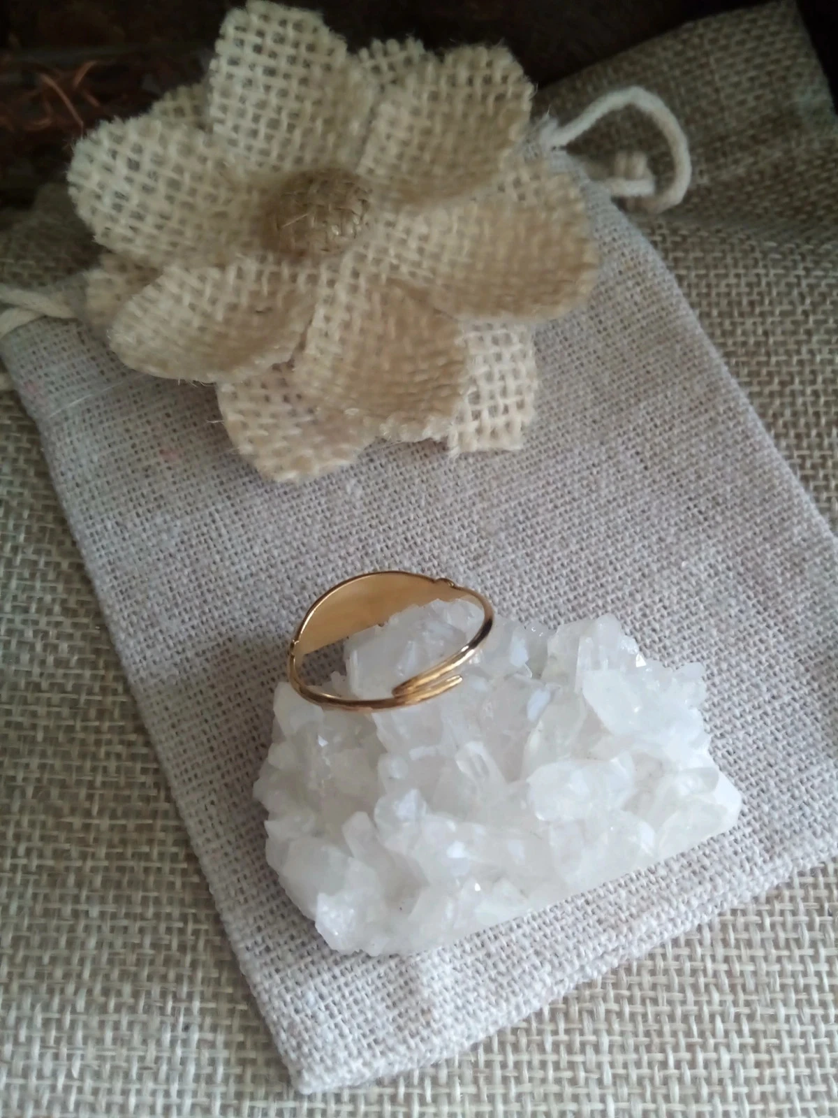 Bague pierre de nacre naturelle – photo 3